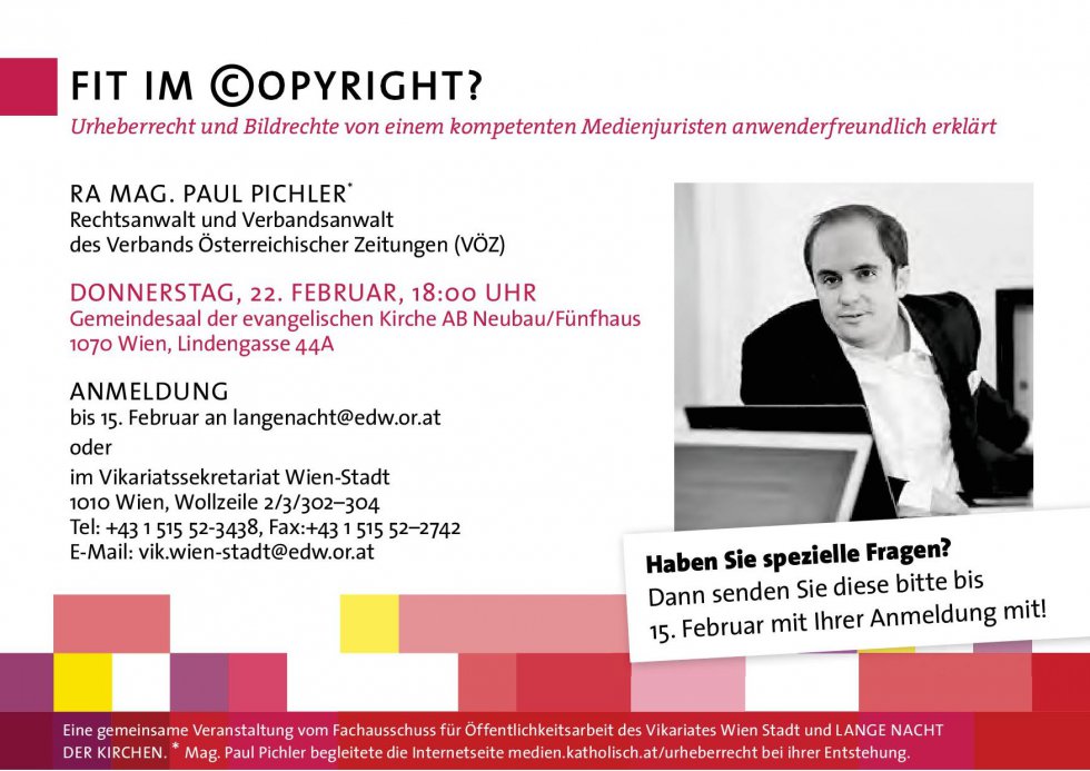 Plakat zur Einladung